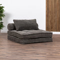 Accentfauteuil met ribfluwelen bekleding, kleur donkergrijs