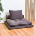 Accentfauteuil met ribfluwelen bekleding, kleur donkergrijs